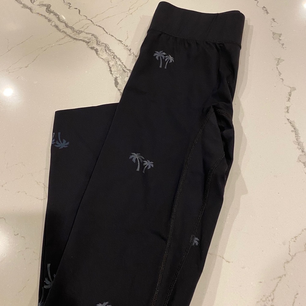 Noli black label palm tree leggings yoga/Pilates